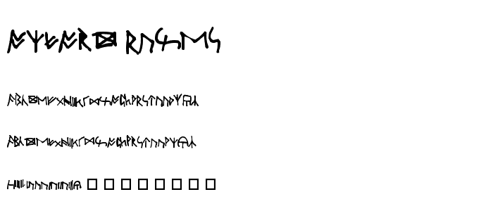 Oxford Runes font